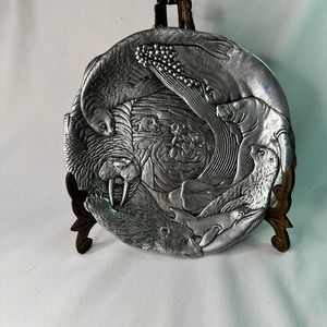 Vintage Aurthur Court Limited Edition Silverplated Signed Plate
